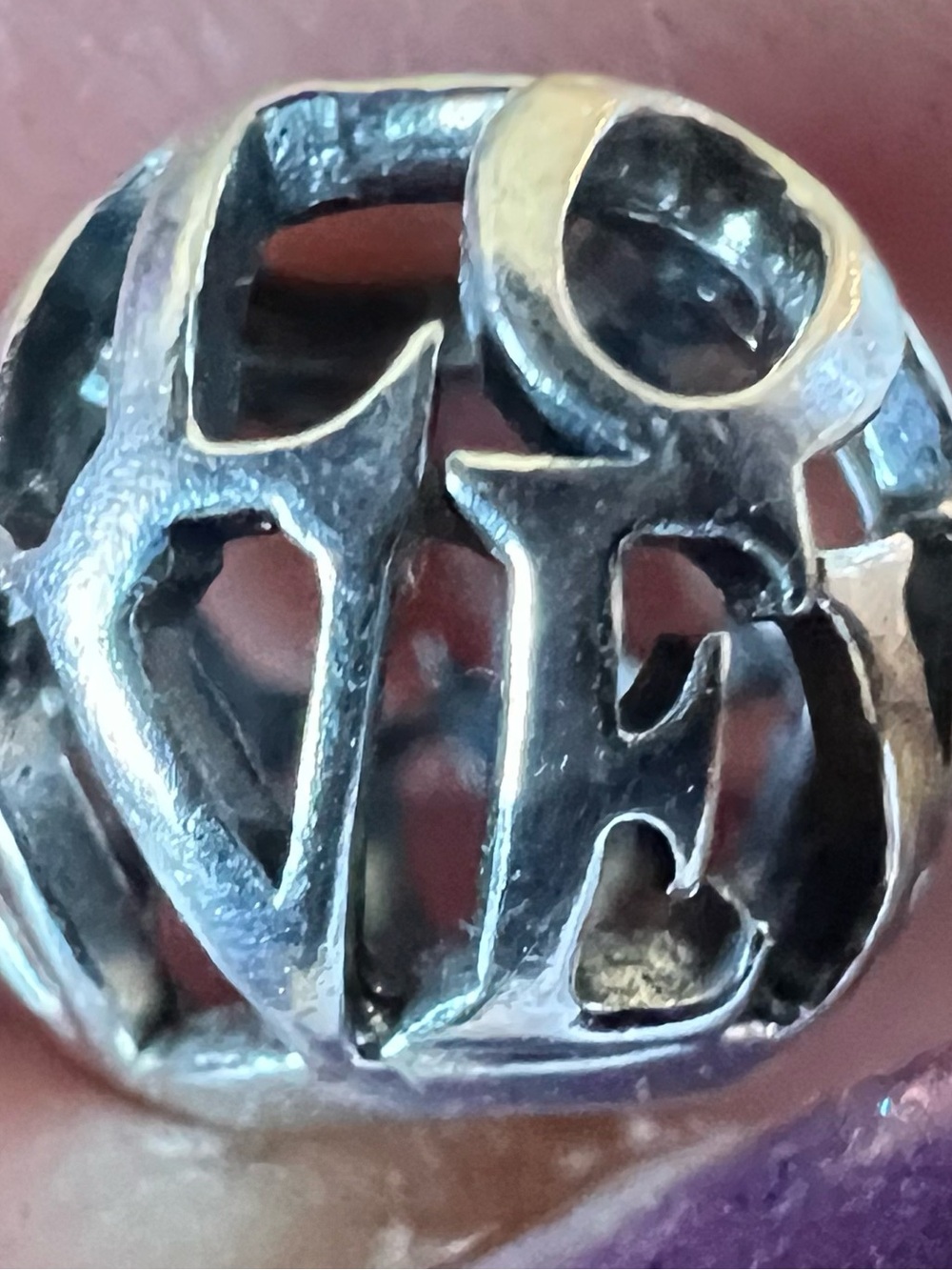 Authentic Pandora Charm I Love You Script Charm Openwork Script - Picture 5 of 5